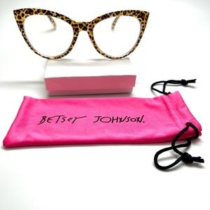 Lot of Blue Block Glasses Betsey Johnson